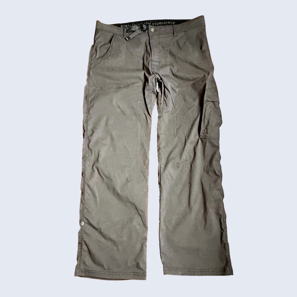 Prana Zion Cargo Pants Mens XLx30L Gray Hiking Outdoor Straight Leg Stretch